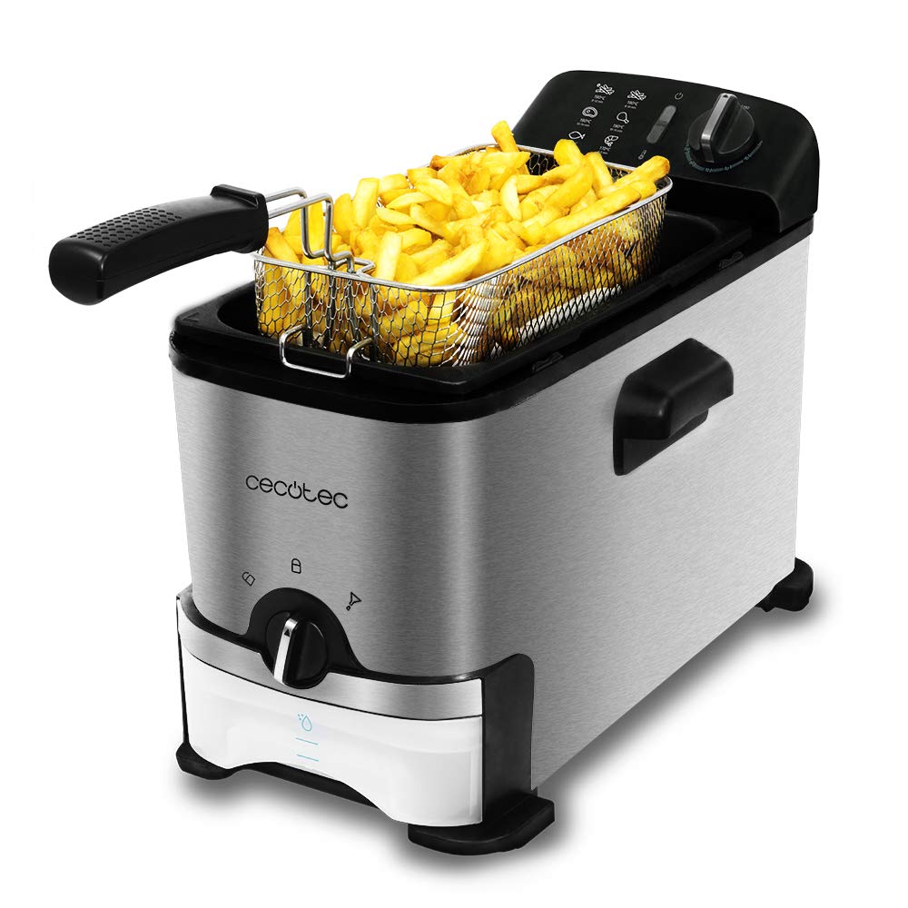 Cecotec Elektrische Litern Fritteuse CleanFry 3000. Edelstahl